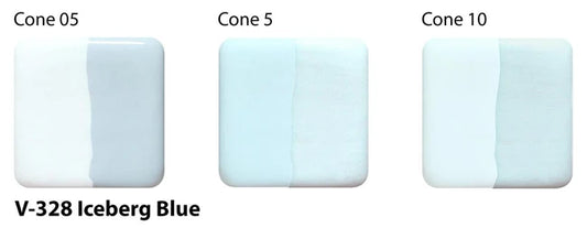 Amaco Iceberg Blue Velvet Underglaze V-328-Q cone tiles