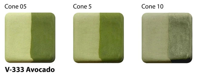 Amaco Avocado Velvet Underglaze V-333-Q cone tiles
