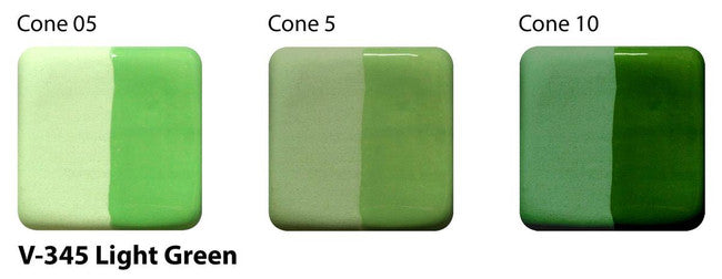 Amaco Light Green Velvet Underglaze V-345-Q cone tiles