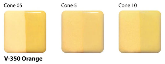 Amaco Orange Velvet Underglaze V-350-Q cone tiles