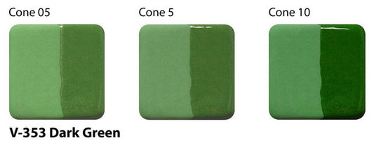 Amaco Dark Green Velvet Underglaze V-353-Q cone tiles