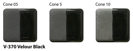 Amaco Velour Black Velvet Underglaze V-370-Q cone tiles