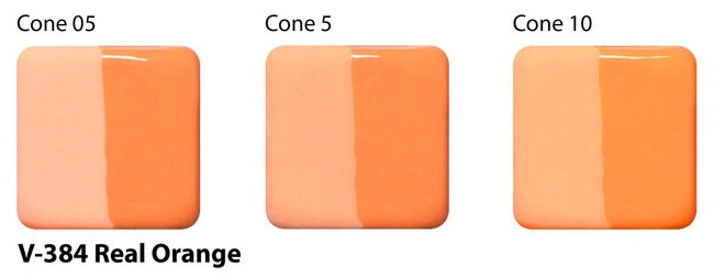 Amaco Real Orange Velvet Underglaze V-384-Q cone tiles