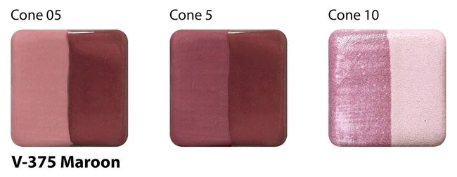 Amaco Maroon Velvet Underglaze V-375-Q cone tiles