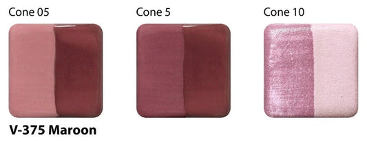 Amaco Maroon Velvet Underglaze V-375-Q cone tiles