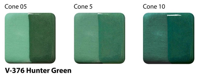 Amaco Hunter Green Velvet Underglaze V-376-Q cone tiles