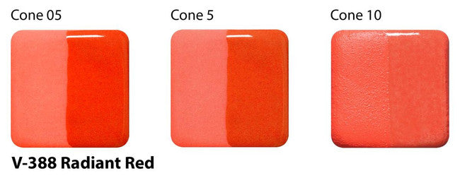 Amaco Radiant Red Velvet Underglaze V-388-Q cone tiles