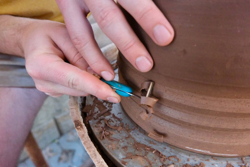 Forge Tool - Teal Handle with Rectangle Blade