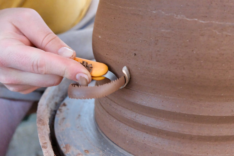 Forge Tool - Yellow Handle with Crescent Blade