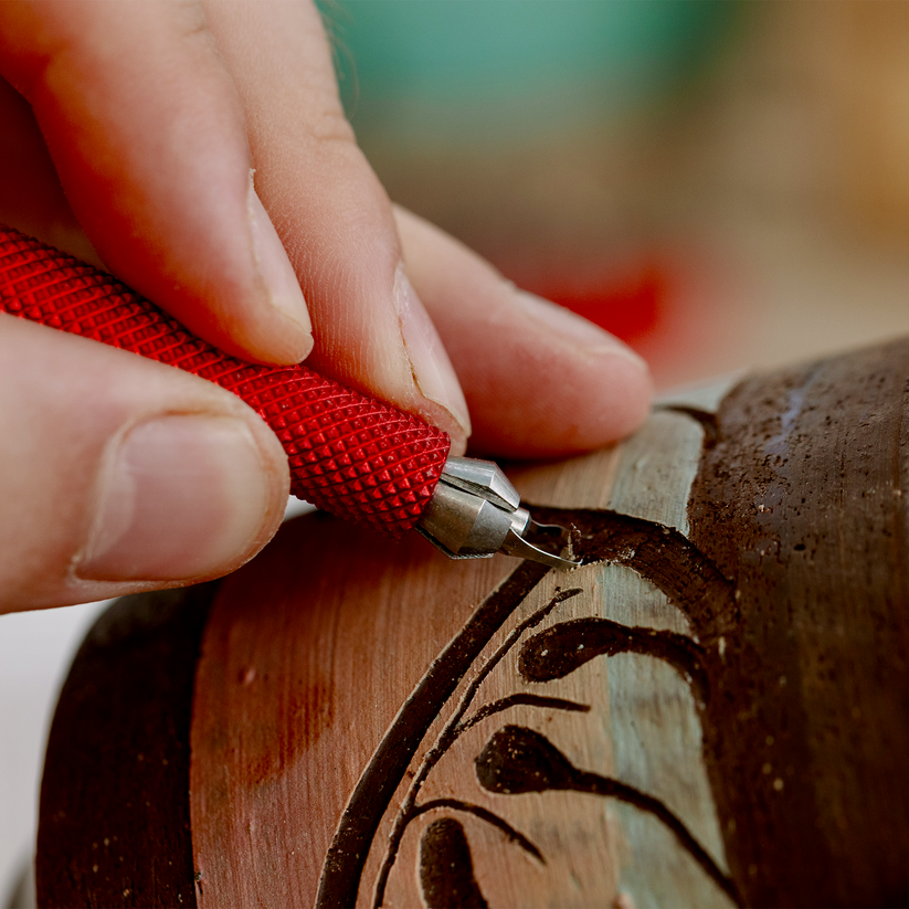 BuschKraft Dragonfly Tool, Universal Handle with Medium P Shape Blade