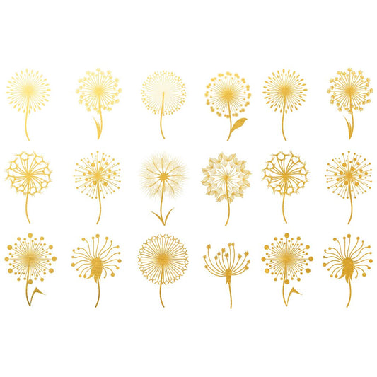 Dandelion Gold/White Gold Overglaze Decal - Great White North Pottery Supplies