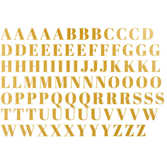 Letters Gold Overglaze Decal