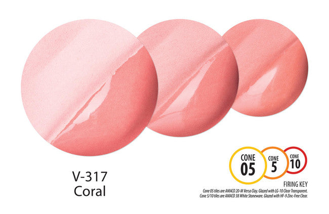 Amaco Coral Velvet Underglaze V-317-Q cone tiles