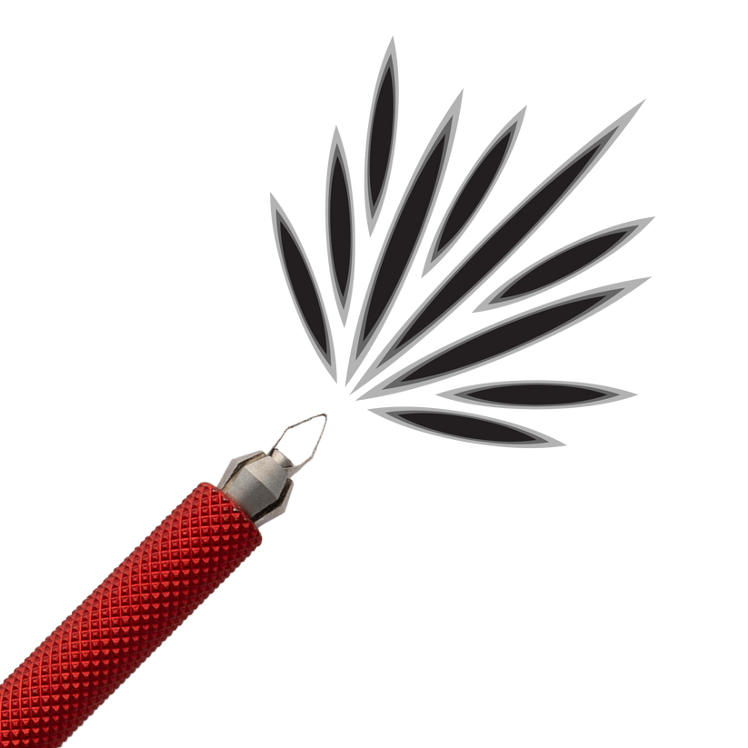 Dragonfly Tool - Universal Handle with Small Pointed Blade