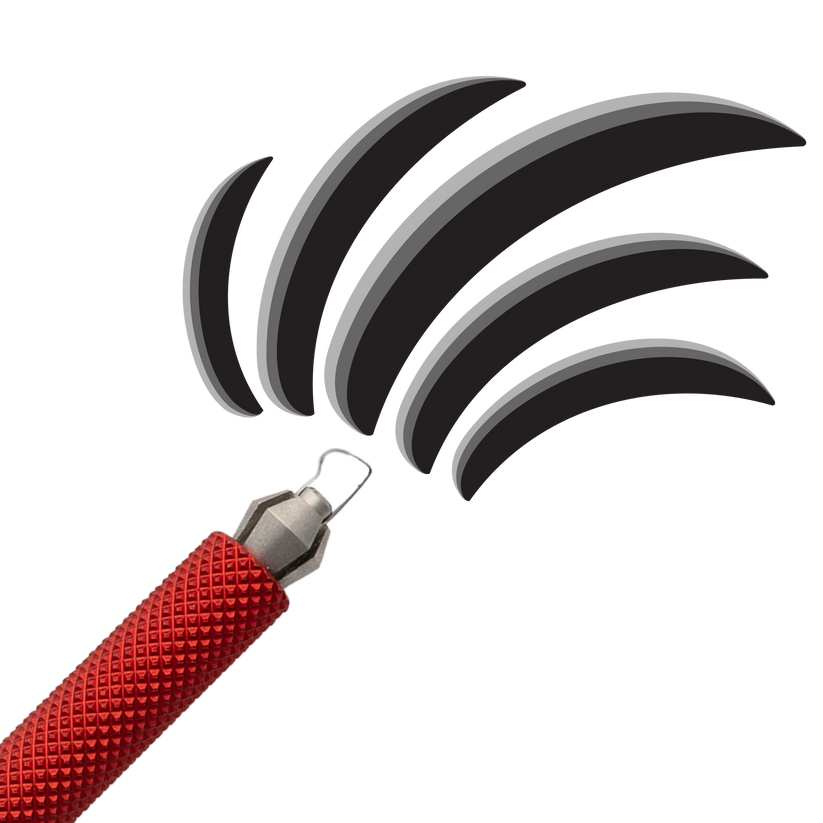 BuschKraft Dragonfly Tool, Universal Handle with Medium P Shape Blade