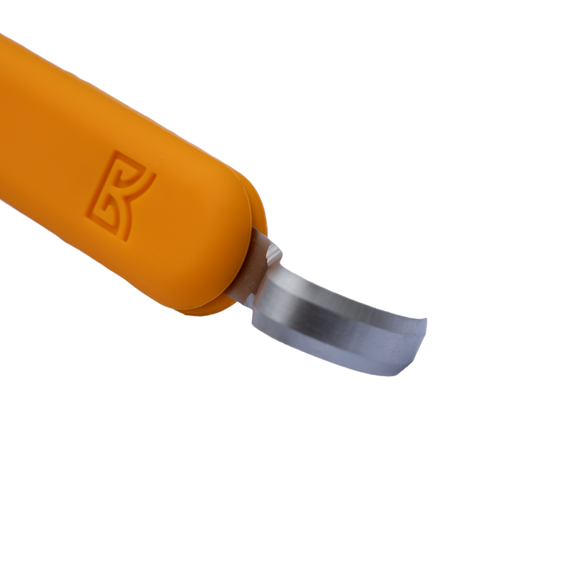 BuschKraft Forge Tool, Yellow Handle with Crescent Blade