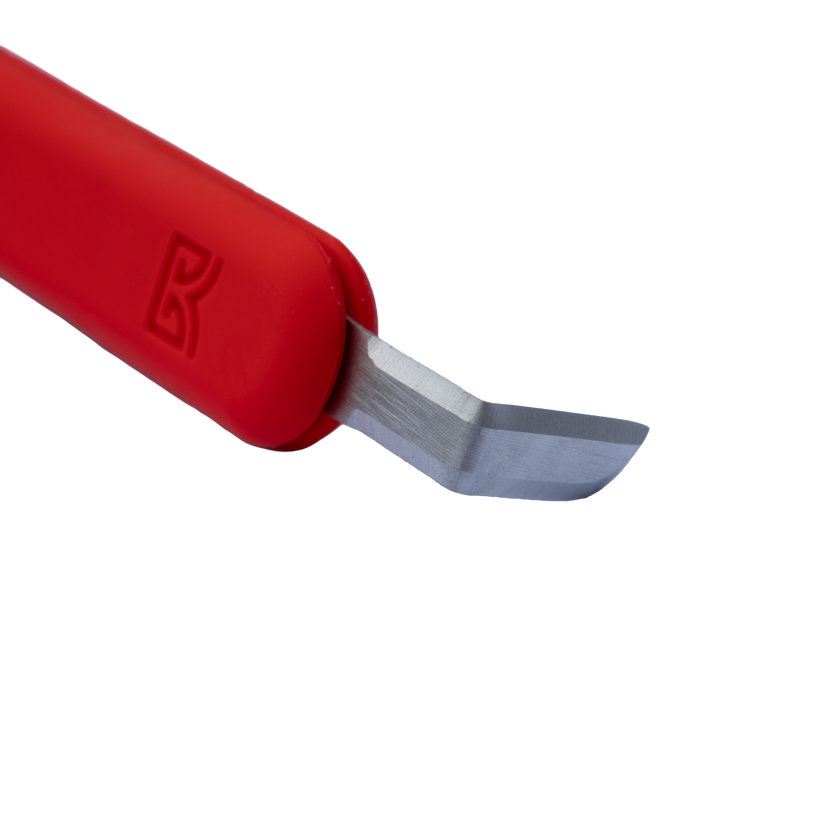BuschKraft Forge Tool, Red Handle with Fin Blade