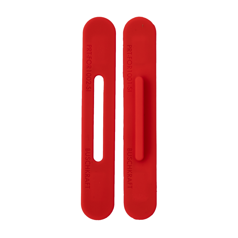 BuschKraft Forge Tool, Red Handle with Fin Blade