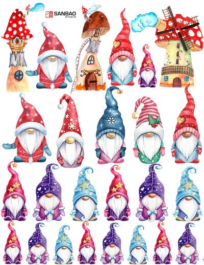 Gnomes Overglaze Decal - Great White North Pottery Supplies