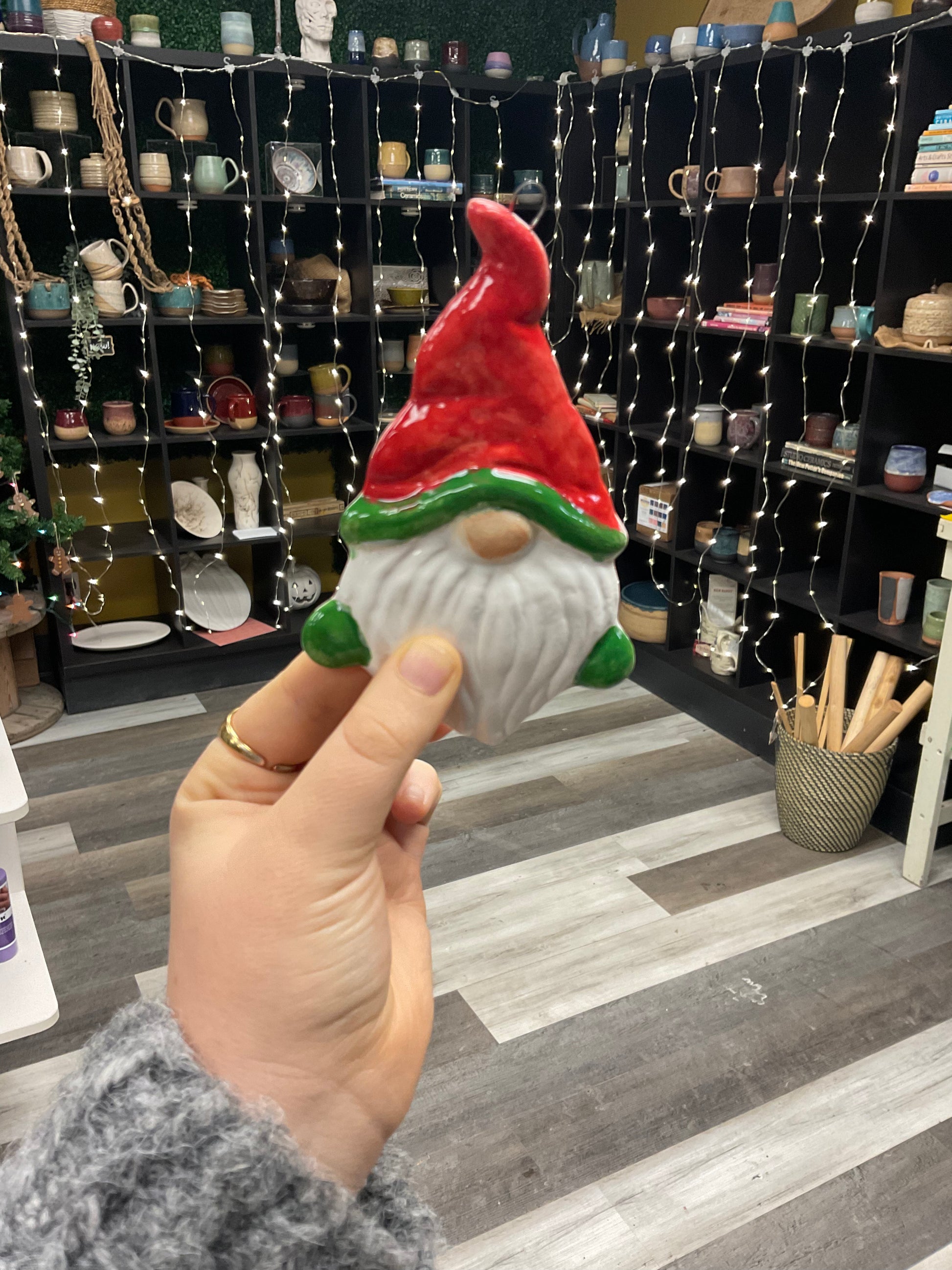 Gnome Flat Ornament - Great White North Pottery Supplies