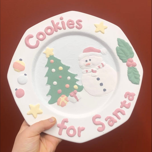 Snowman Cookie Plate 9.5" Dia.