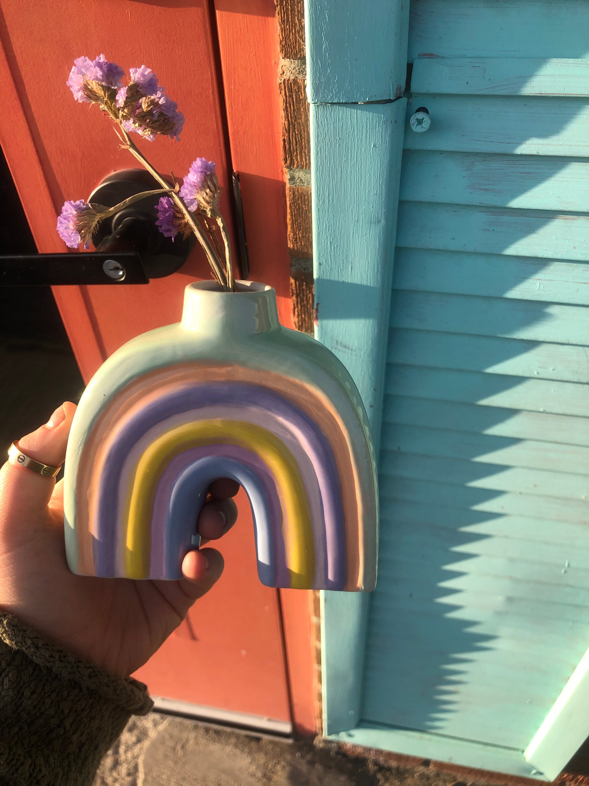 Rainbow Bud Vase - Great White North Pottery Supplies