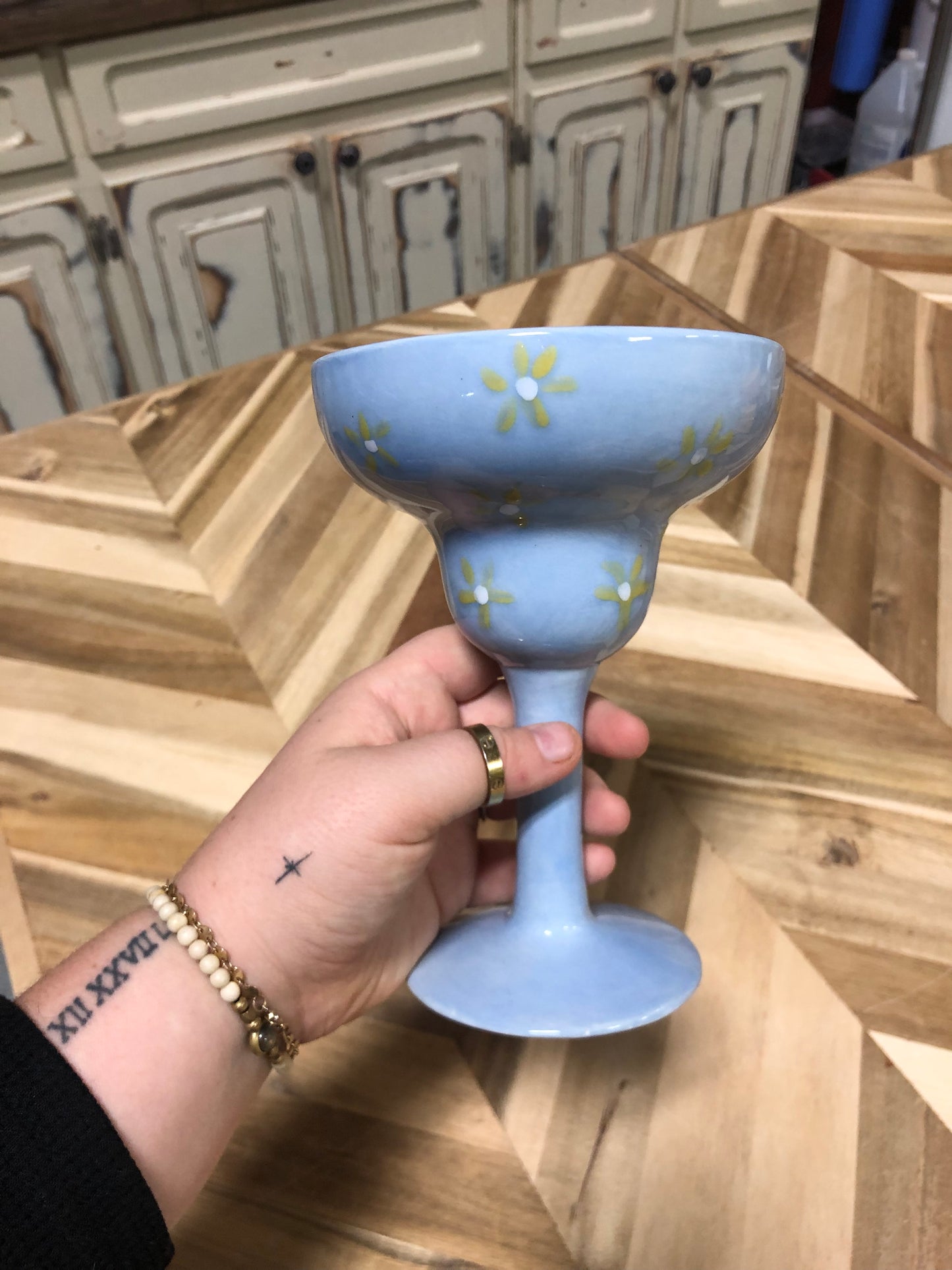 Curvy Margarita Glass - Great White North Pottery Supplies