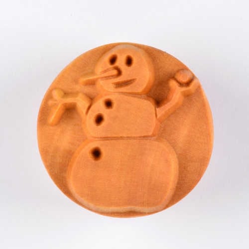 Scl-033 Large Round Stamp &#8211; Snowman