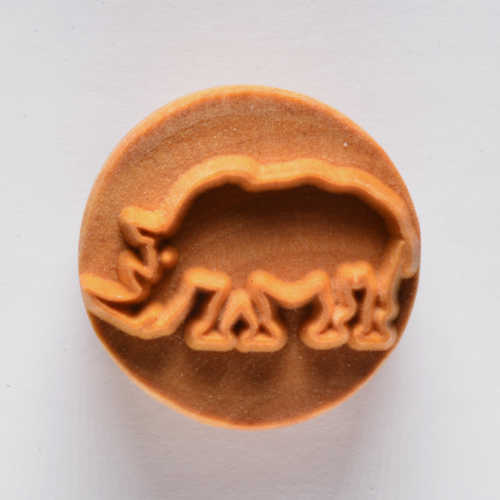 Scl-061 Large Round Stamp – Charging Rhino