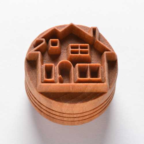 Scl-094 Large Round Stamp &#8211; House