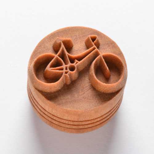 Scl-095 Large Round Stamp &#8211; Bicycle