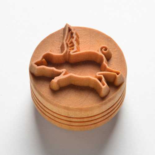 Scl-116 Large Round Stamp – Flying Pig