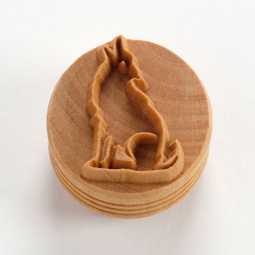 Scl-161 Large Round Stamp – Howling Wolf