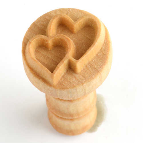 Scm-037 Medium Round Stamp &#8211; Double Heart
