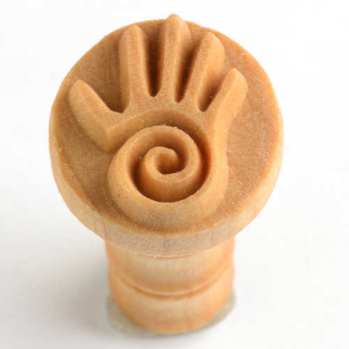 Scm-127 Medium Round Stamp – Hand with Spiral