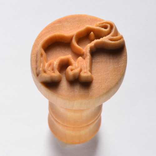 Scm-204 Medium Round Stamp &#8211; Elephant with Tusks