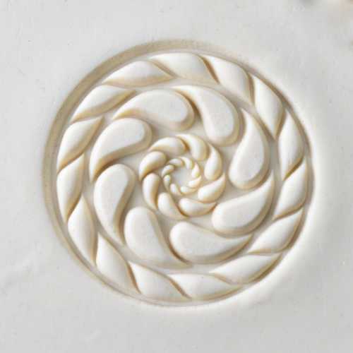 Scxl-040 Extra Large Round Stamp &#8211; Floral Spiral