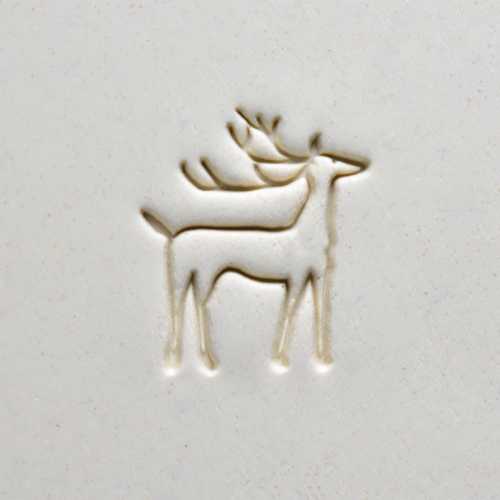 Scl-096 Large Round Stamp &#8211; Reindeer Outline