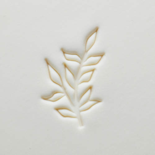 Scl-136 Large Round Stamp &#8211; Leaves on a Branch