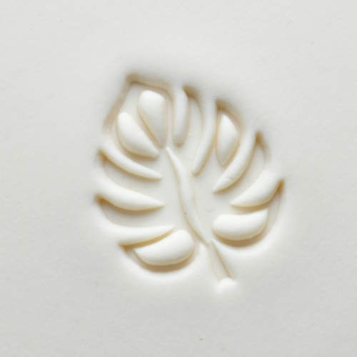 Scl-144 Large Round Stamp - Monstera Leaf