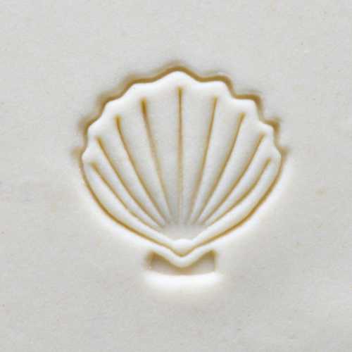 Scm-237 Medium Round Stamp &#8211; Scallop Shell