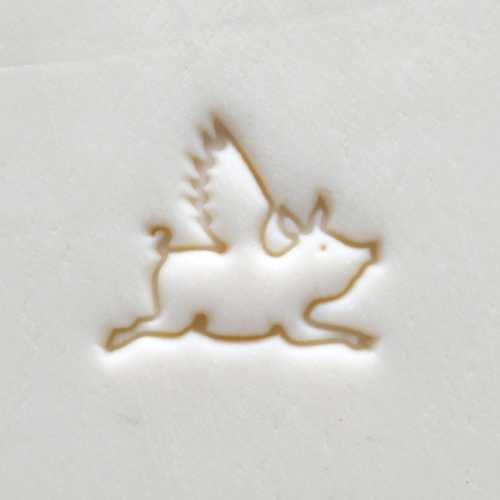 Scm-252 Medium Round Stamp &#8211; When Pigs Fly
