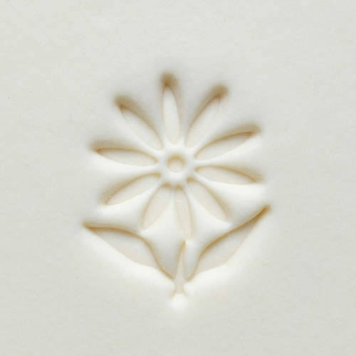 Scm-270 Medium Round Stamp &#8211; Daisy with Leaves