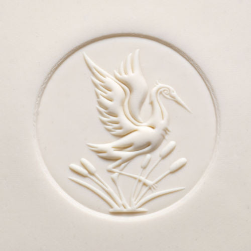 Scxl-060 Extra Large Round Stamp &#8211; Heron in Cattails