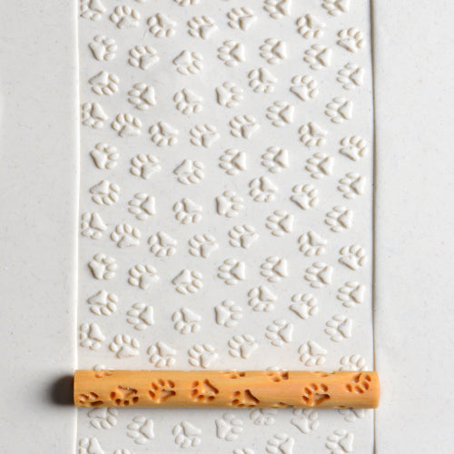 Paw Prints Twig Texture Roller