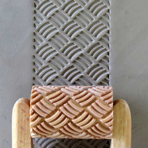 RL-004 Large Handle Roller &#8211; Basket Weave