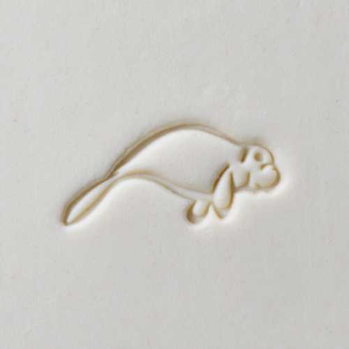Scl-080 Large Round Stamp &#8211; Manatee