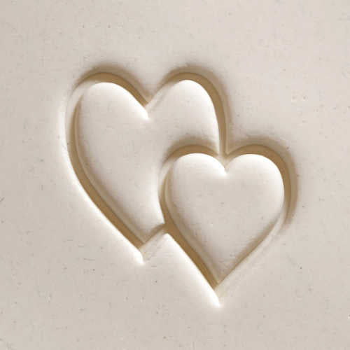 Scxl-011 Extra Large Round Stamp &#8211; Double Heart