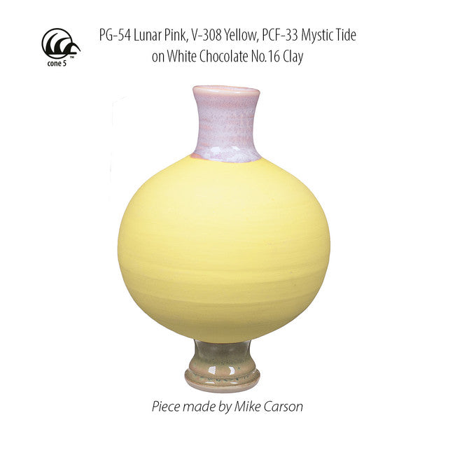 Amaco Yellow Velvet Underglaze V-308-Q cone tiles used on functional ceramics
