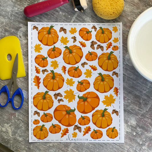 Pumpkins Overglaze Decal